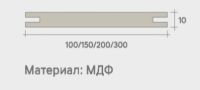 Добор МДФ телескоп (Корадубов) (рустик серый (РС), 100*10, 2070, Экошпон)