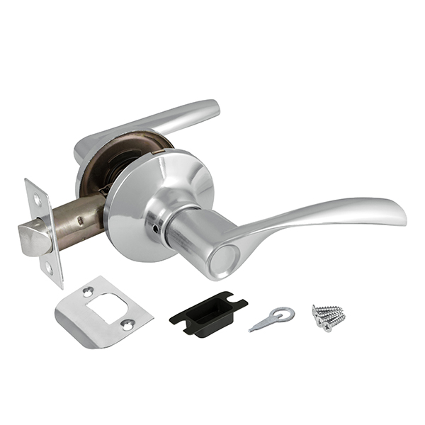 Комплект нажимных ручек с межкомнатной защелкой DK610 AJAX (кноб) (39511, CP-PS хром, без фиксатора)