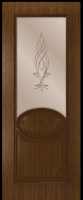 ДП 60*200 Эстет (шпон ОРЕХ, крупн., тонир) (сатинат, бронза, гравировка рис.1)