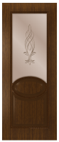 ДП 70*200 Эстет (шпон ОРЕХ, крупн., тонир) (сатинат, бронза, гравировка рис.1)