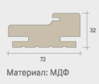 Коробка МДФ телескоп (Корадубов) (графит, 32*72, 2070, ПЭТ)