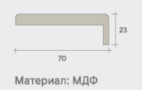 Наличник МДФ телескоп (Корадубов) (белый (ЭБ), 70*8, 2150, Эмалекс)