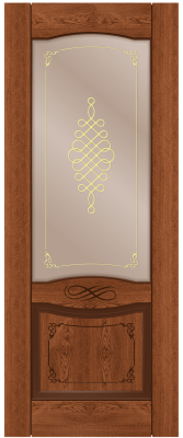 ДП 90*200 Дубрава (шпон НАТУР.ДУБ, тон Коньяк)