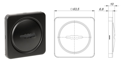 Накладка сувальдная ESC.S-auto.MSC/K.62 BL-24 (автошторка)