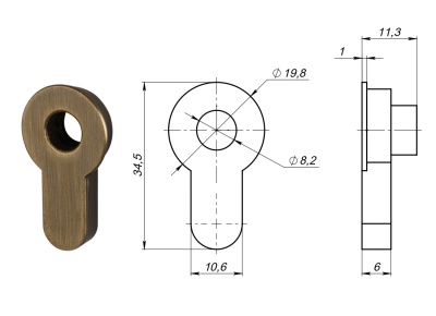 Переходник   цилиндр/ шток