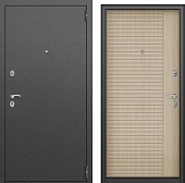 Дверь металл Арета (антик серебро темное/МДФ капучино) (2050*960, правая)