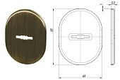 Декоративная накладка ESC.S.SF/OV.475 AB сувальдная (зеленая бронза)