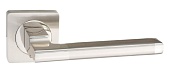 Дверная ручка B2B 514-02 на квадратной розетке (никель матовый/хром блестящий)