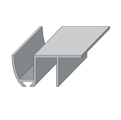 Направляющая НИЖНЯЯ для раздвижных дверей 1 м. (арт. INN 1)