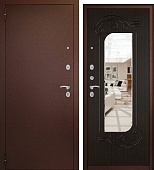 Дверь мет. Беркана Медный антик Венге рифленый (2050*960, левая)