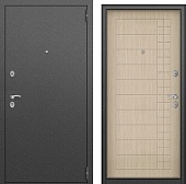 Дверь металл Агрия (антик серебро темное/МДФ капучино) (2050*960, правая)