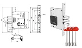 Замок врезной сувальдный Fuaro MDV25/S-60.00.3R16 (универсальное)