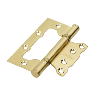 Петля без врезки стальная универс. Паллини РFH 100*75*2,5 2ВВ SB, мат.золото