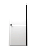 ДГ 90 КД-7 Шифон, покрытие ПЭТ (врезка З-АЛ, АЛЮ с 4-х черная, молдинг черный)