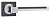 Дверная ручка Флоренция на квадратной розетке (черный никель/хром BN/CP)