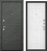 Дверь металл Агрия NEW (МДФ бетон графит/МДФ лофт белый) (2050*960, правая)