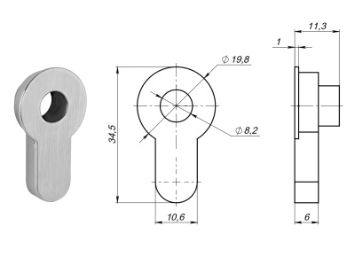 Вставка под шток INSERT TANG SSC-16