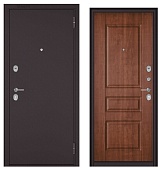 BULDOORS FAMILY ECO, МДФ дуб золотой ED-2, 2 замка (2050*860, правая, Ночная задвижка, букле шоколад, хром)