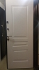 Дверь металл ТОРЭКС СНЕГИРЬ ПРО MP, т-сер букле графит, ПВХ Бьянко, С60-С3, хром, НАКЛ (2050*880, L, левая, термо)