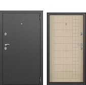 Дверь металл Агрия (антик серебро темное/МДФ капучино) (1800*960, правая)