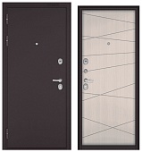 ТРАСТ МАСС, МДФ ларче бьянко 9С-130 (2050*960, левая, букле шоколад, хром)