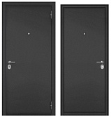 ФЭМЕЛИ ЭКО, СТАЛЬ, букле Антрацит,  1 замок (2050*960, R, правая, хром)