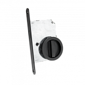 Ручки для раздвижных дверей с замком РЕНЦ (черный, арт. INSDH-BK 603 B)