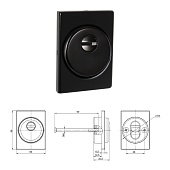 Броненакладка DEF.RL/K.4286 (DEF 4286 RL) BL-24 (прямоугольная, черная)