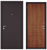 ХОУМ ЭКО ВНУТР ОТКР MP, МДФ дуб золотой 6ВД-2 (внутреннего открывания), 1 замок (2050*860, левая, Ночная задвижка, букле шоколад, хром)