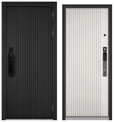 CITY SMART, МДФ черный матовый 10SM-161, МДФ белый софт 10SM-161