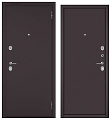 ФЭМЕЛИ ЭКО, СТАЛЬ, 2 замка (1900*860, правая, Ночная задвижка, букле шоколад, хром)