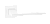 Дверная ручка Риволи на квадратной розетке (INDH 72-03, SW - супер белый)