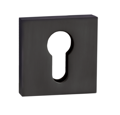 Накладка кв. на цилиндр PUERTO, матовый черный никель