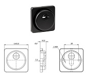 Броненакладка Fuaro DEF.MSC/K-EXT.6212 BL-24 (квадрат, черная)