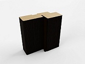 Коробка прямая с уплот, покрытие EcoTex (лиственница темная, 70*26, 2070)