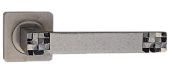 Дверная ручка Марелла на квадратной розетке (INDH 77-02, SL серебро)