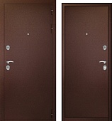 Тульские двери  А100  мет/мет , хром (антик медный, антик медный)  (2050*960, Правая)