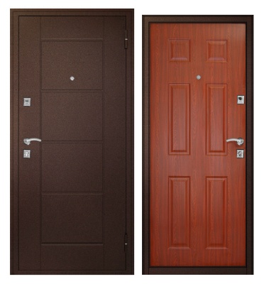 Дверь металл модель Форпост 73 Орех