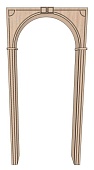 Арка Универсальная ПВХ (стандарт), Верона (капучино, 760*1300, 2300, толщина 300)