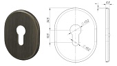 Декоративная накладка ESC.C.SF/OV.473 AB цилиндровая (зеленая бронза)