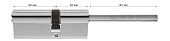 Цилиндровый механизм 35*10*25 мм (ключ/шток, хром, БЕЗ вертушка)